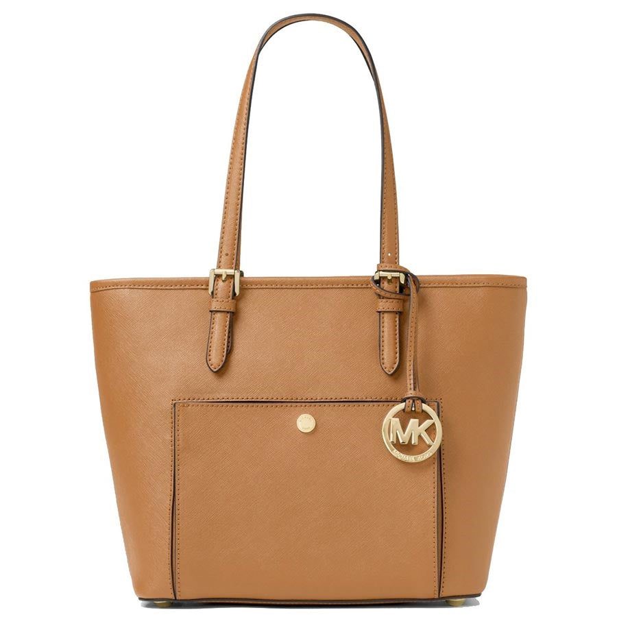 Michael Kors Leather Handbag 30S6GTTT2L Jet Set Medium Snap Pocket Acorn